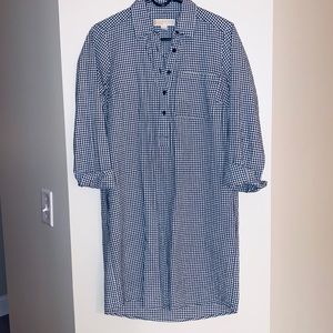 MICHAEL KORS Plaid collated shirt Dress + Pockets